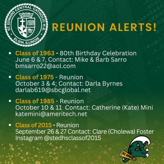 St. Edward Elgin, IL Class Reunions