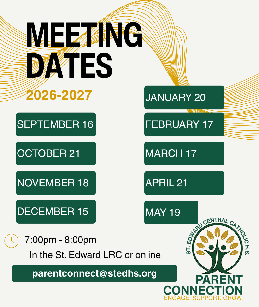 Parent Connection Meeting Dates